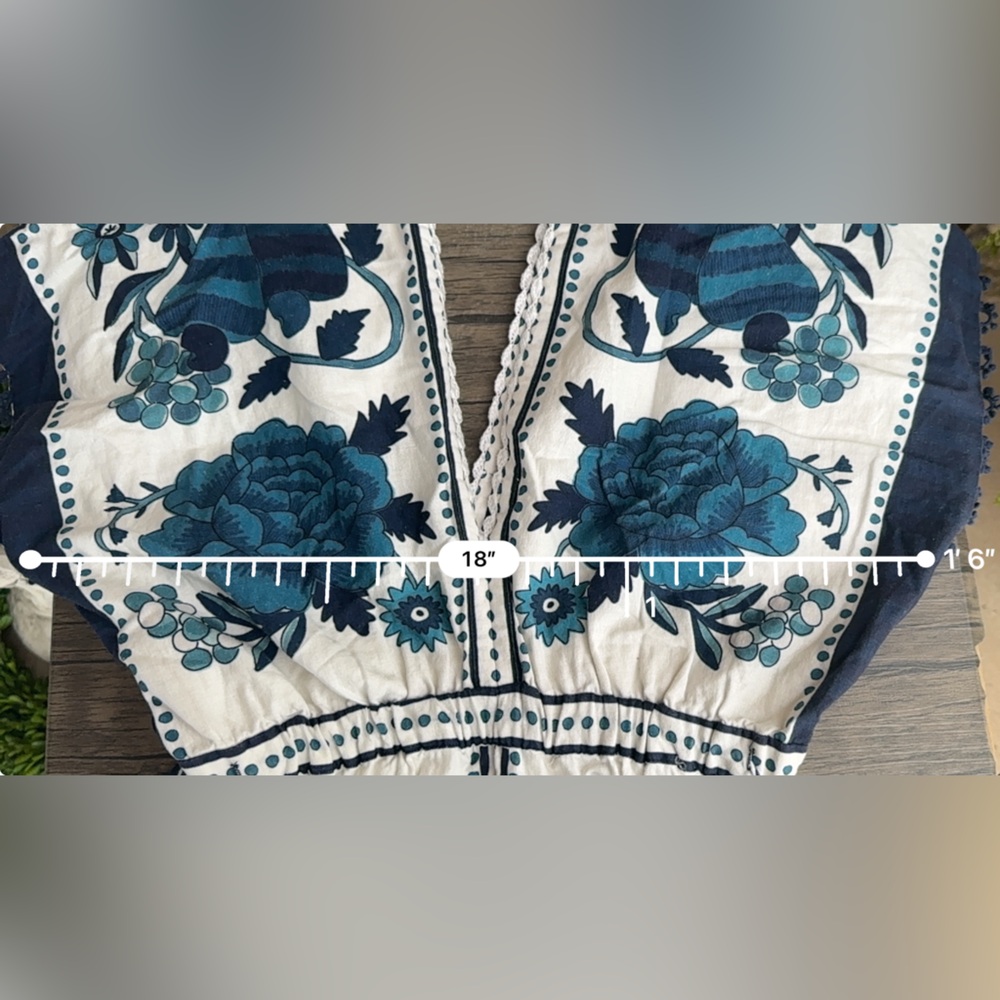 FARM Rio Blue and Navy Floral Mini Dress - Picture 13 of 13